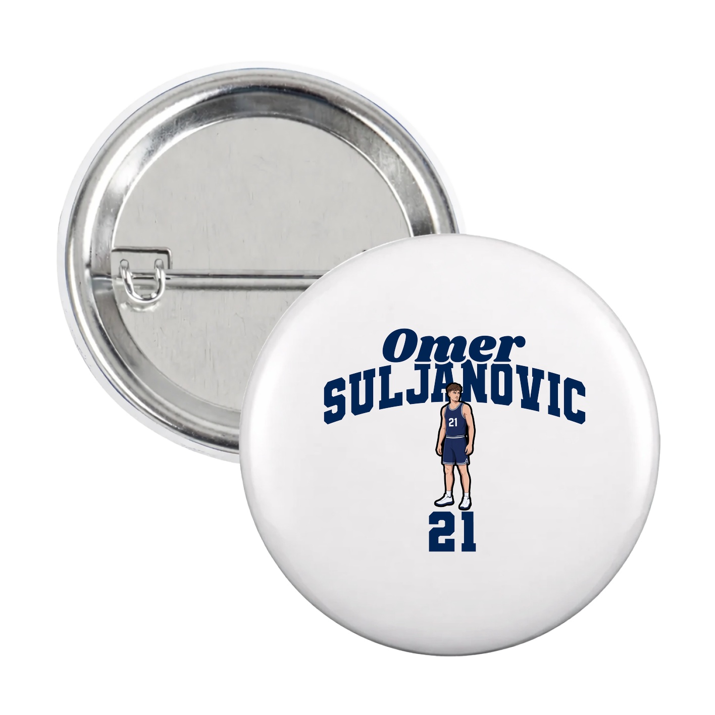 Game Day Button — Signature Arch in White
