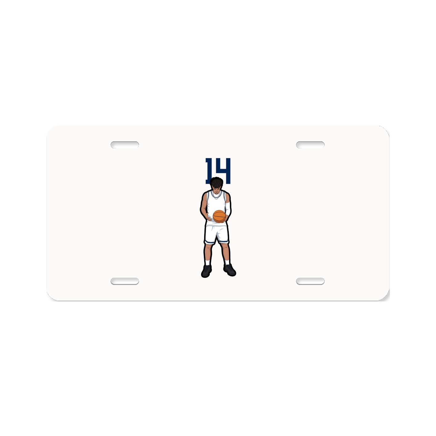 License Plate — Number Top in Classic