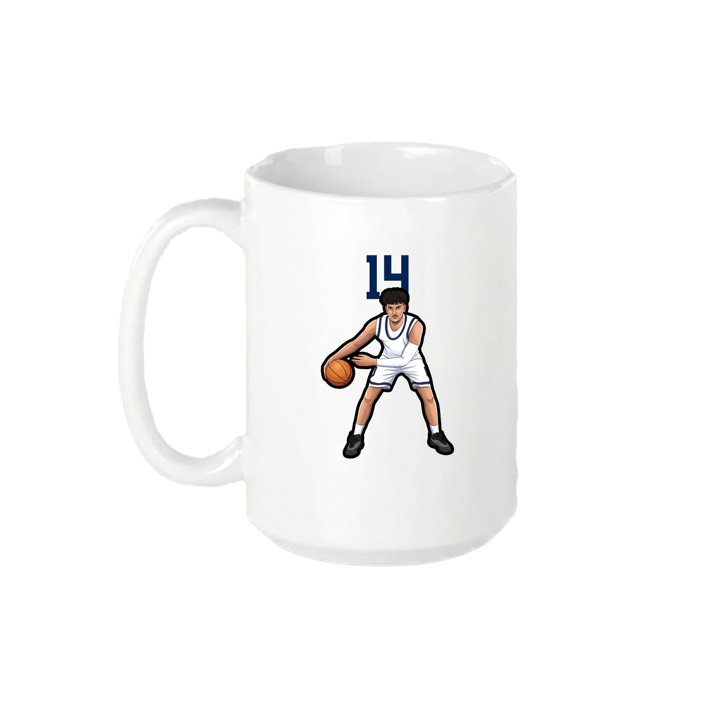 15oz Coffee Mug — Number Top in White