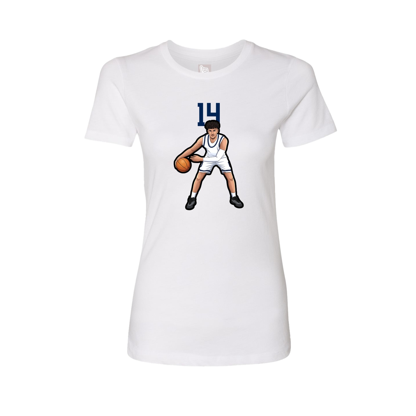 Fitted Women's Tee — Number Top in White