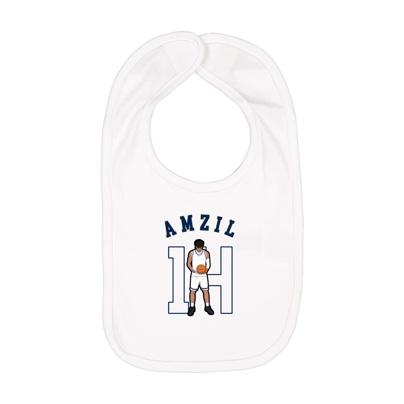 Infant Bib — Shirsey Arch in White