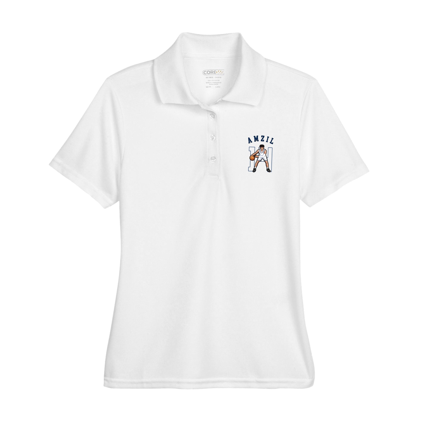 Womens Performance Polo — Shirsey Arch in White