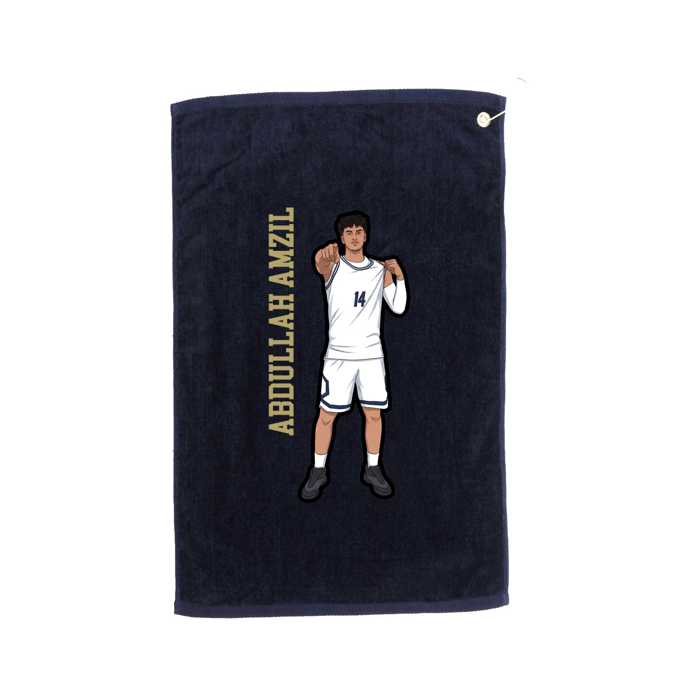 Golf Towel — Name Vertical in Navy
