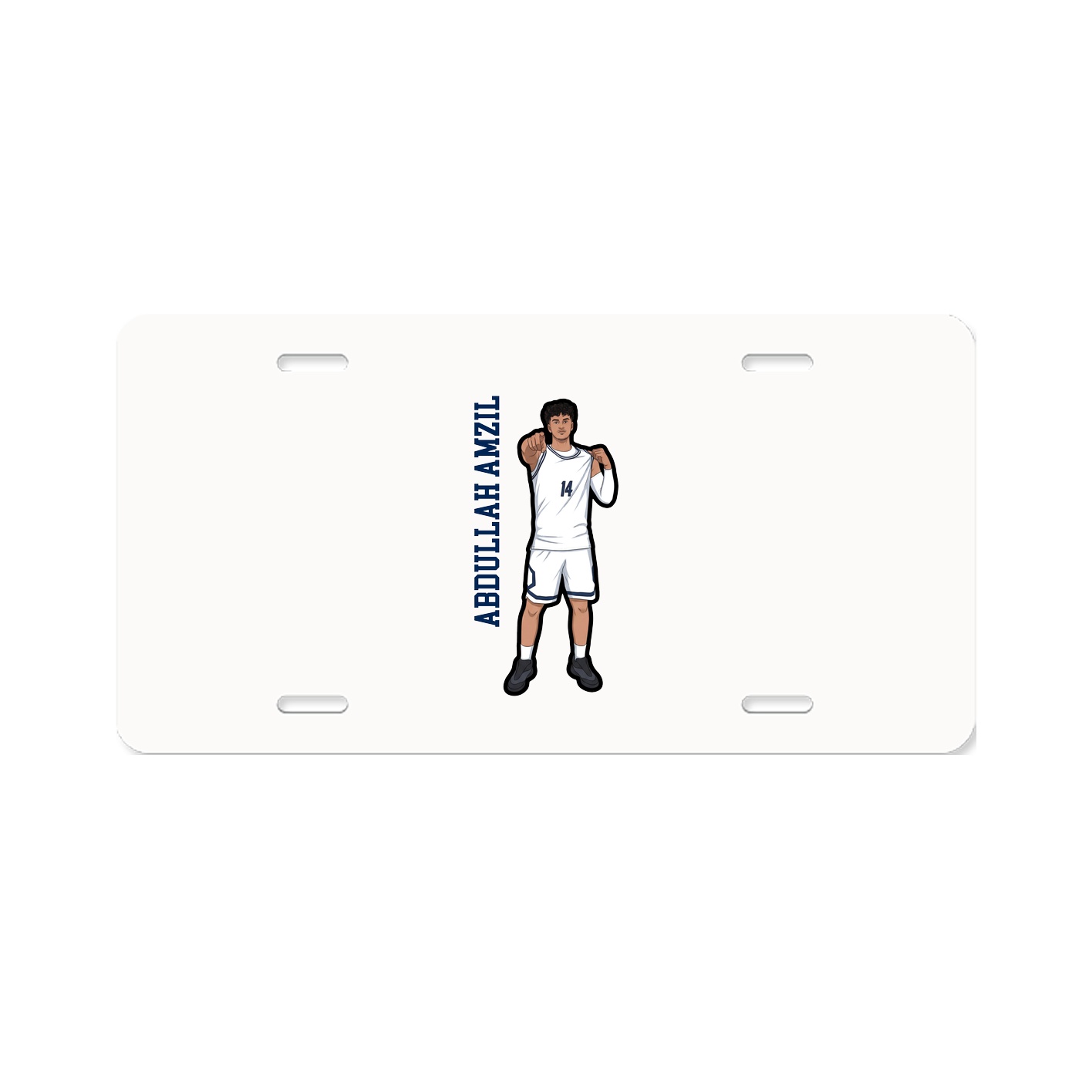 License Plate — Name Vertical in Classic