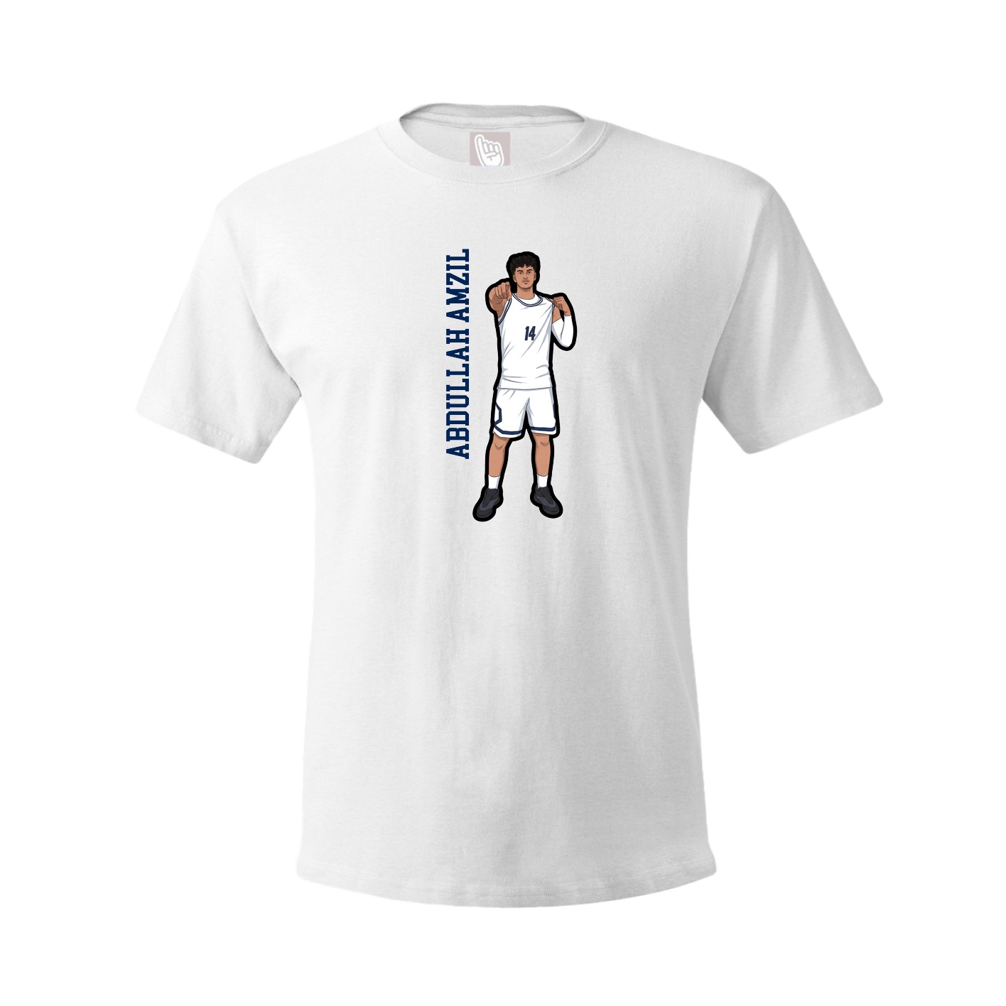 Tee — Name Vertical in White