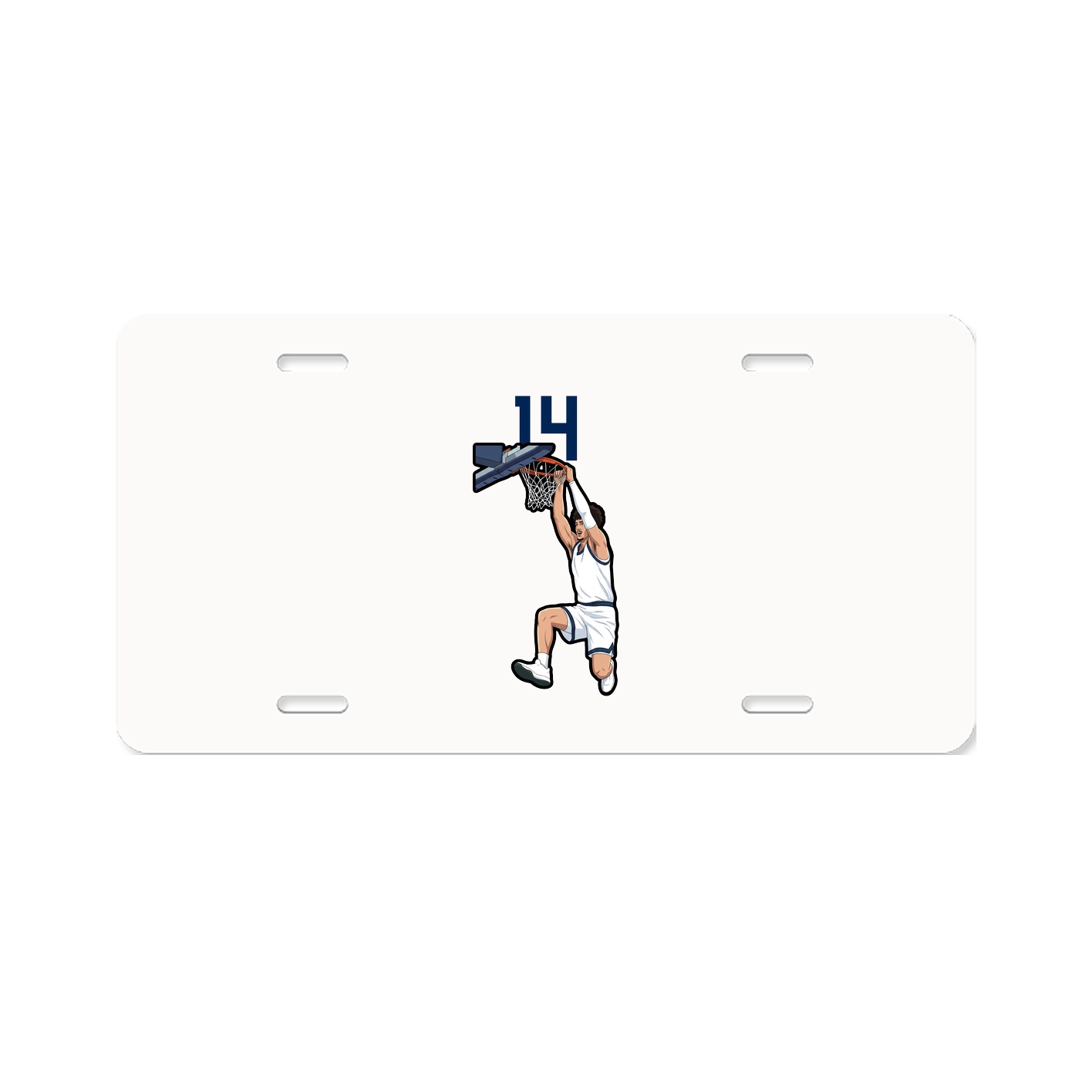 License Plate — Number Top in Classic