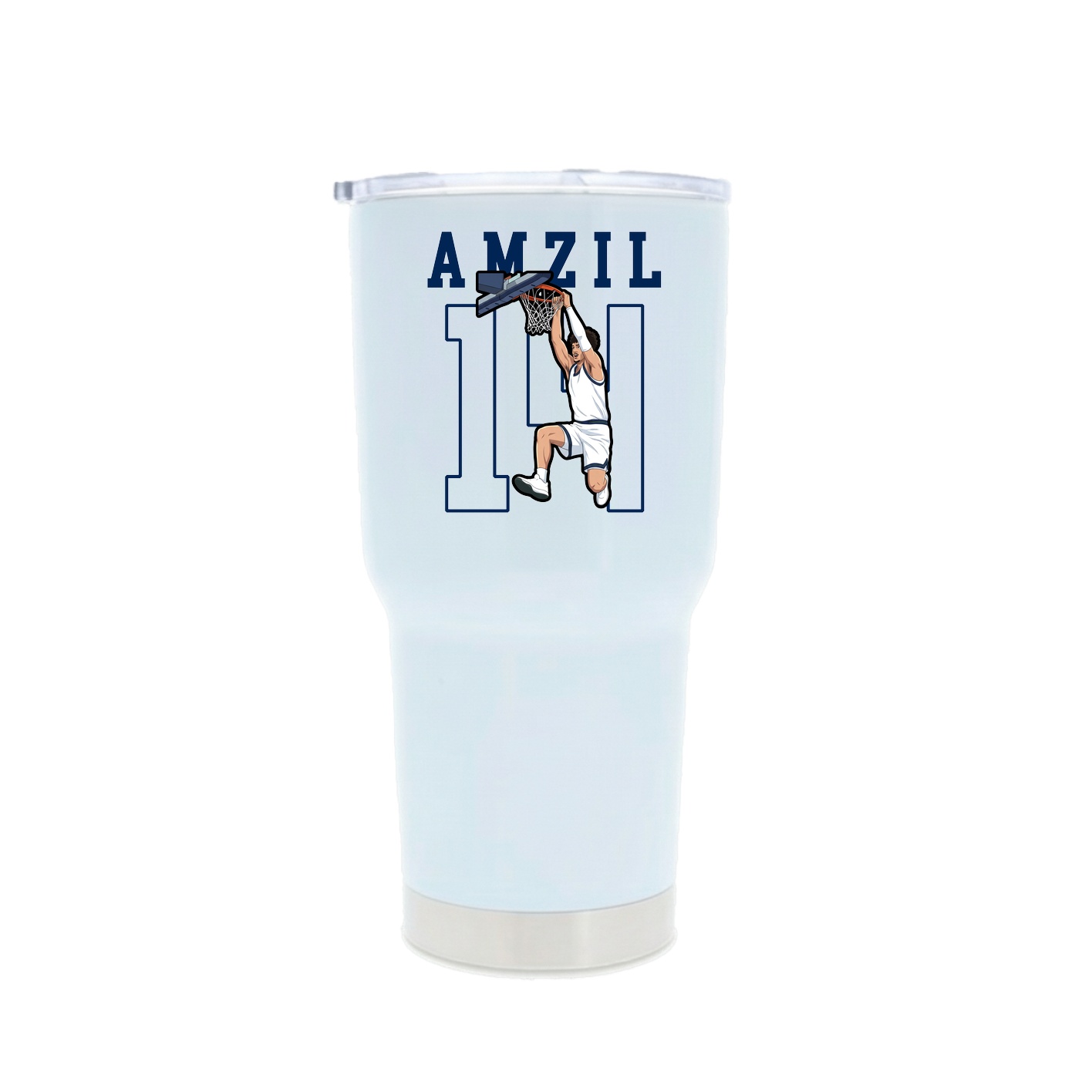 30oz Stainless Steel Tumbler — Shirsey in White
