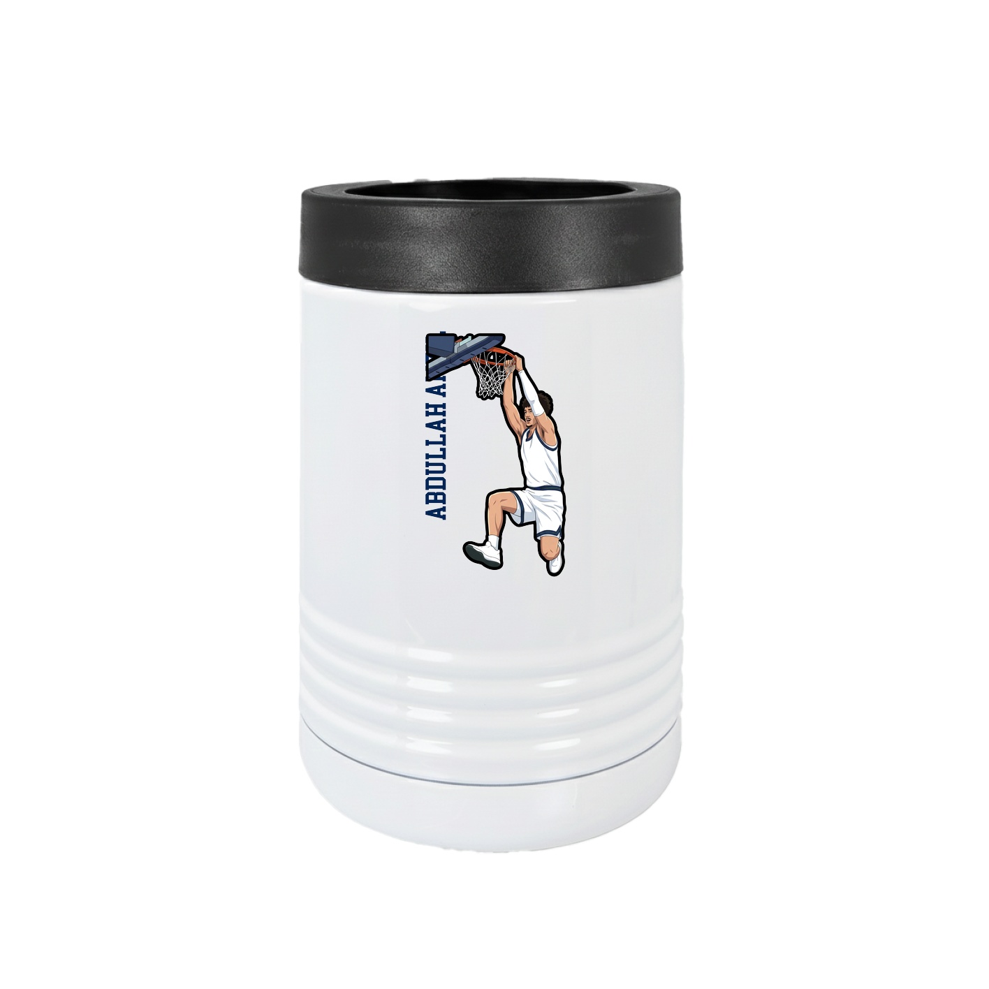 Beverage Holder — Name Vertical in White