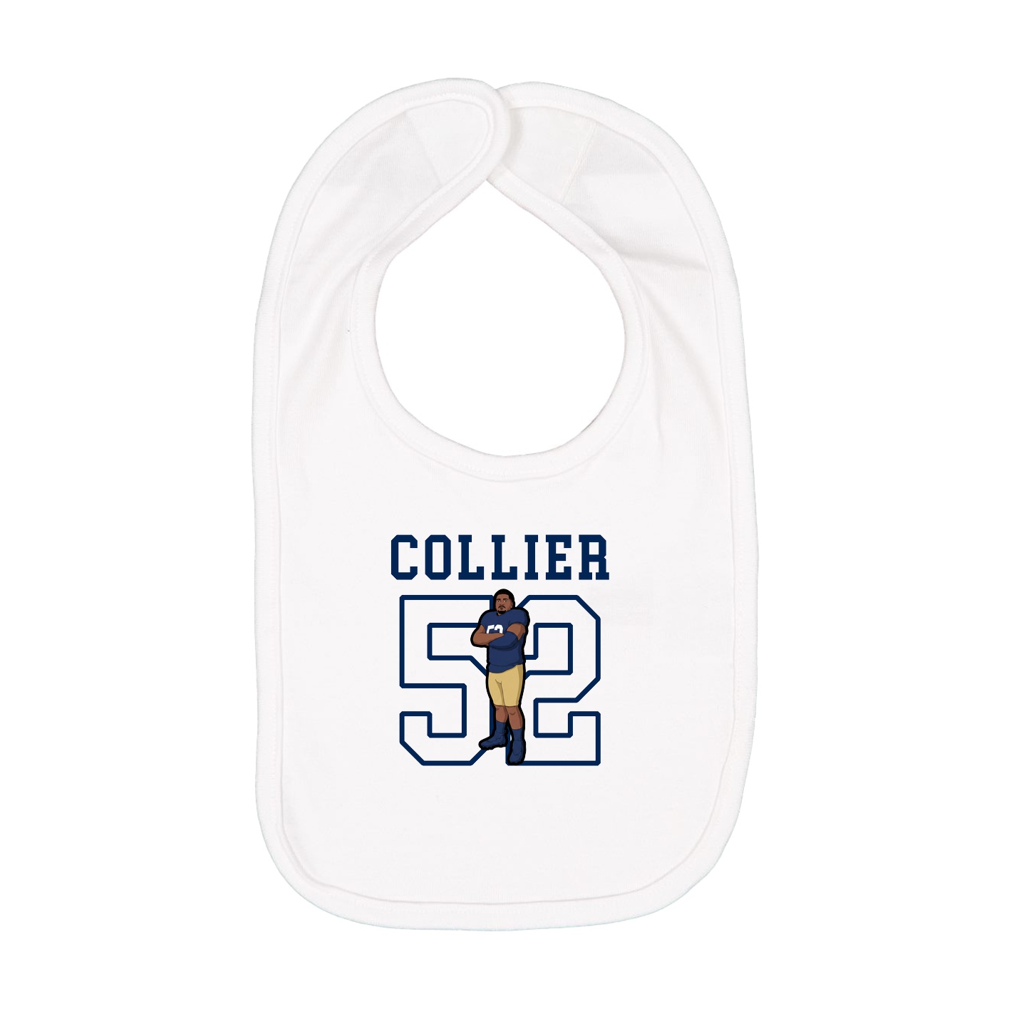 Infant Bib — Shirsey in White