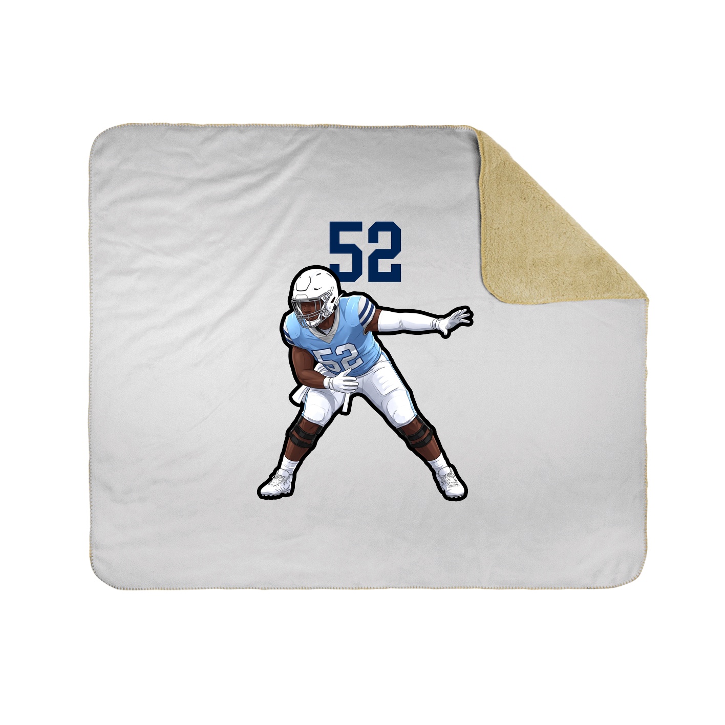 Throw Blanket — Number Top in White