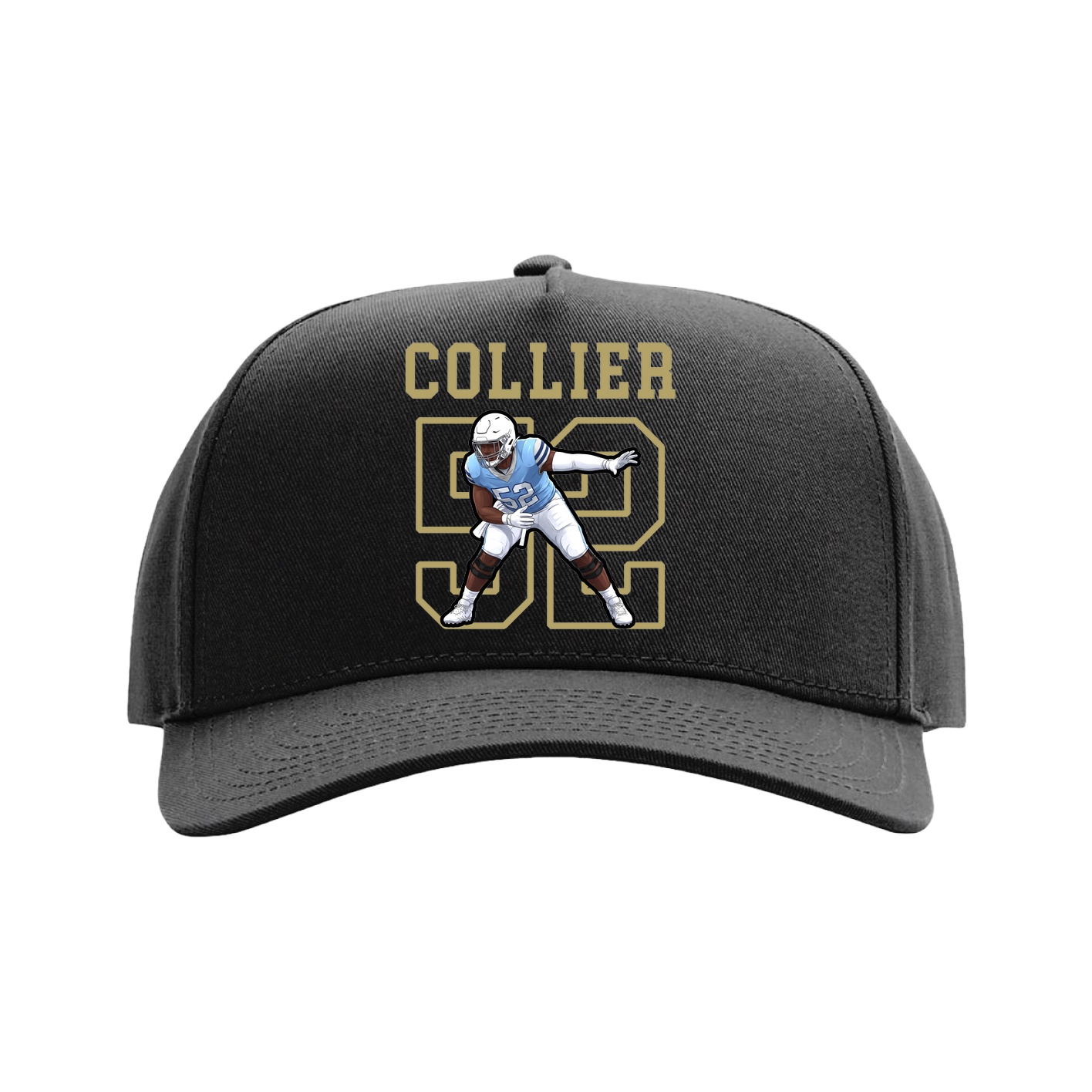 Full Fabric Five-Panel Champ Cap — Shirsey in Black