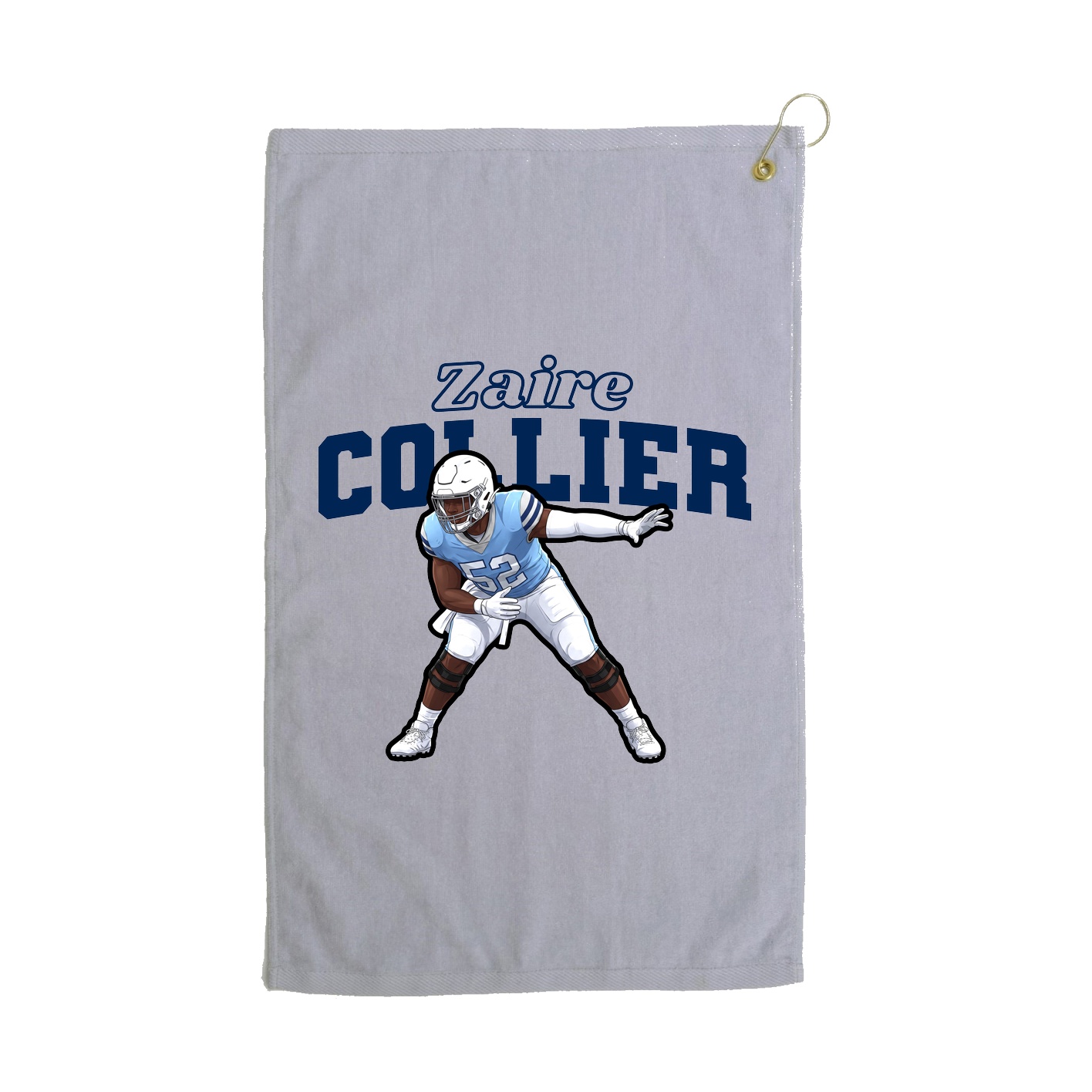 Golf Towel — Name Arch in Grey