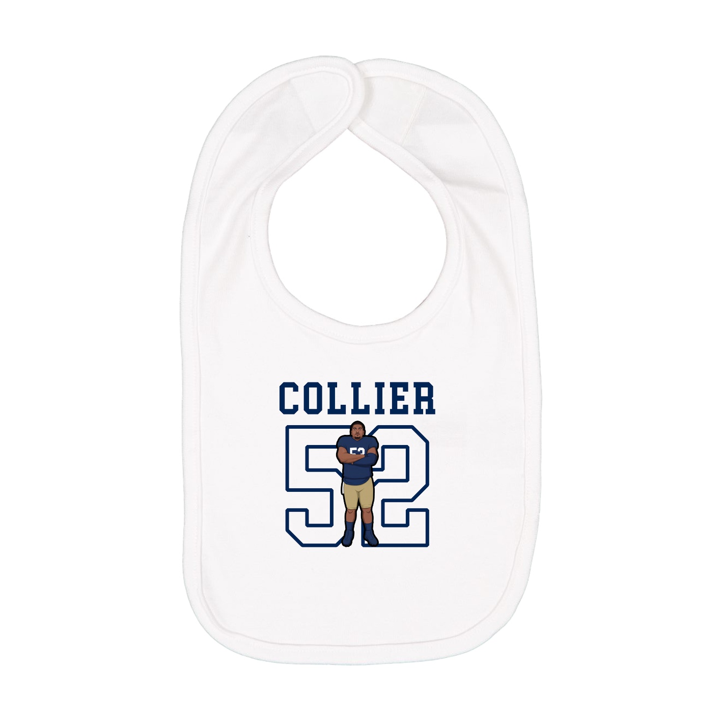 Infant Bib — Shirsey in White