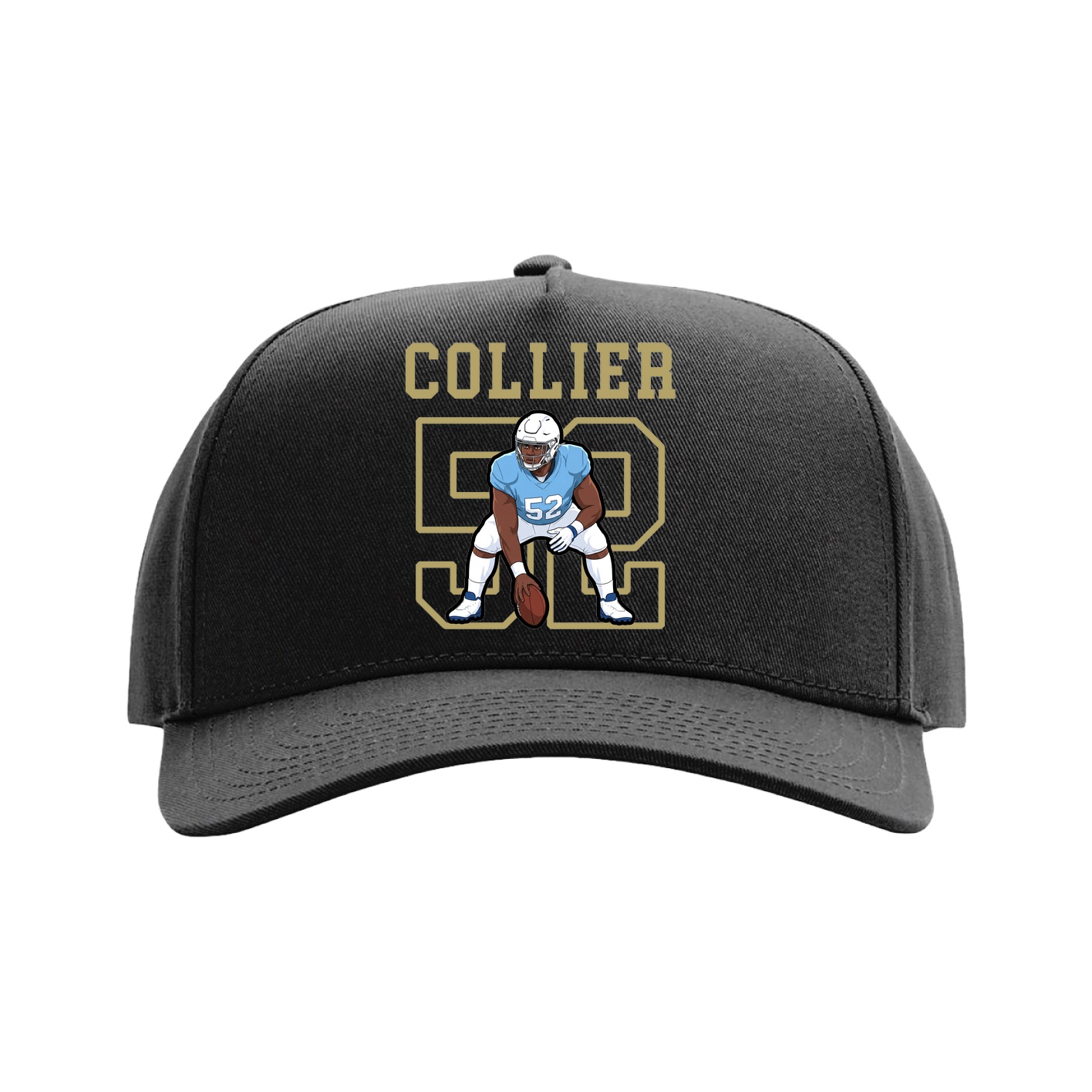 Full Fabric Five-Panel Champ Cap — Shirsey in Black