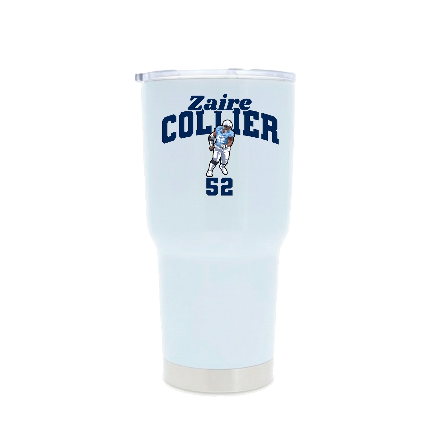 30oz Stainless Steel Tumbler — Signature Arch in White