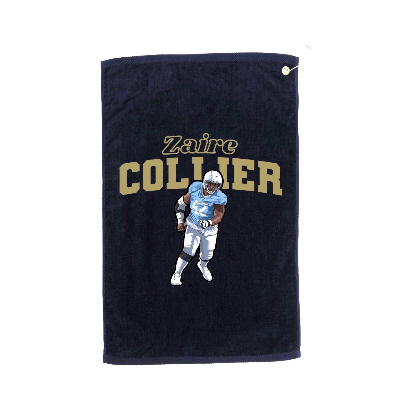 Golf Towel — Name Arch in Navy