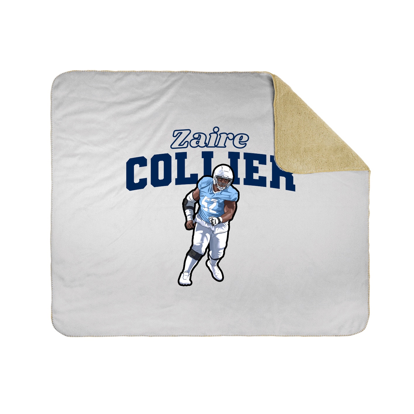 Throw Blanket — Name Arch in White
