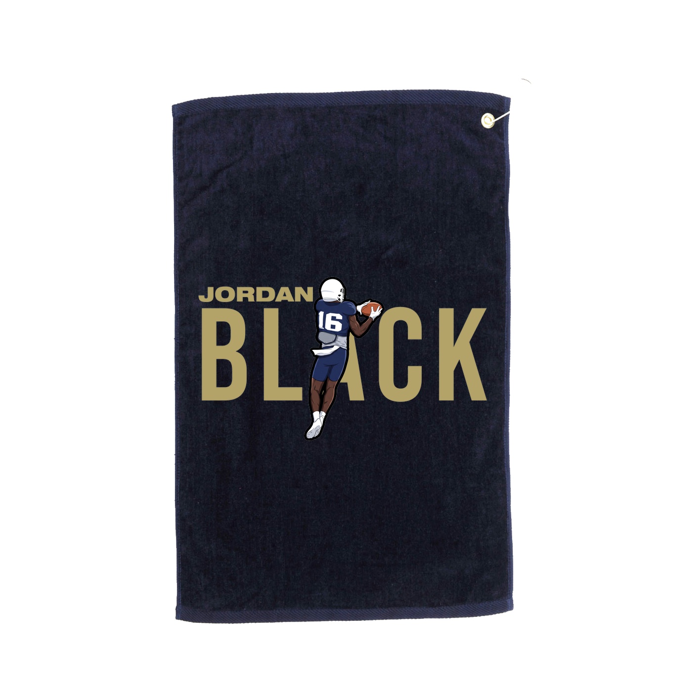 Golf Towel — Player Name in Navy