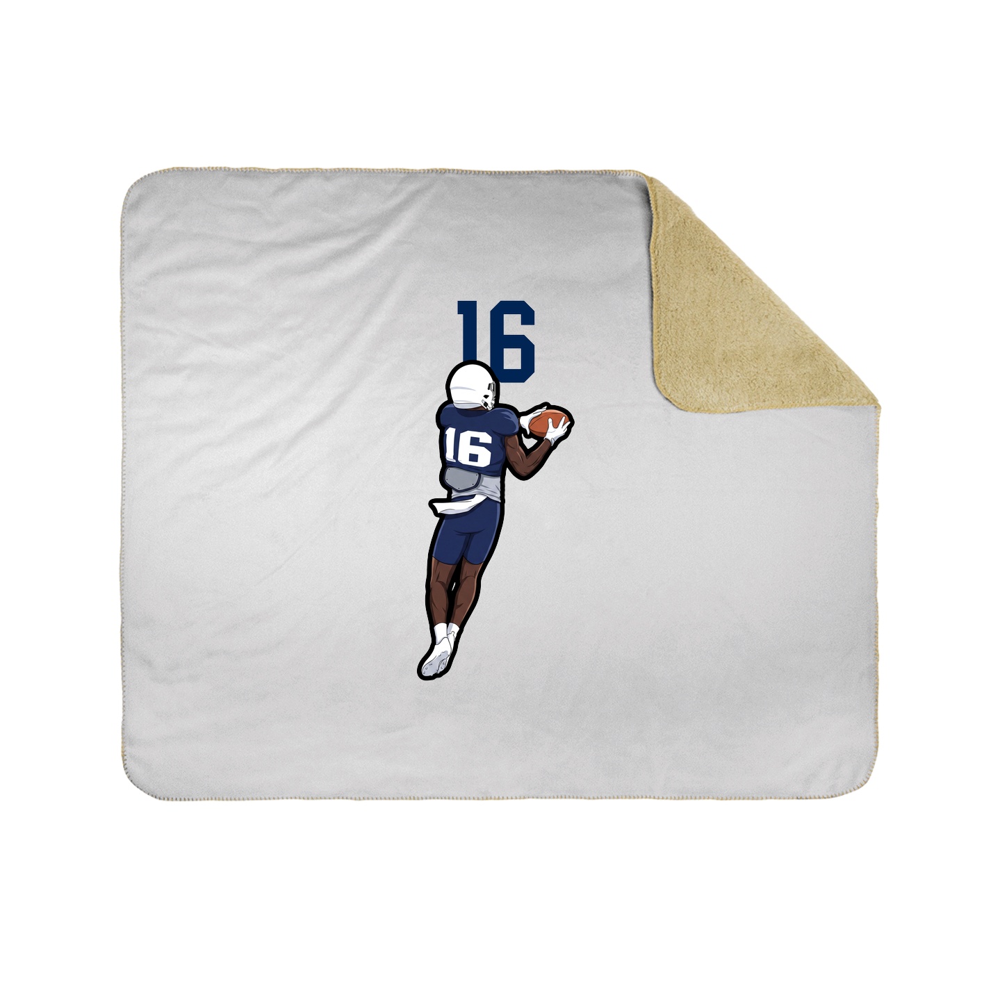 Throw Blanket — Number Top in White
