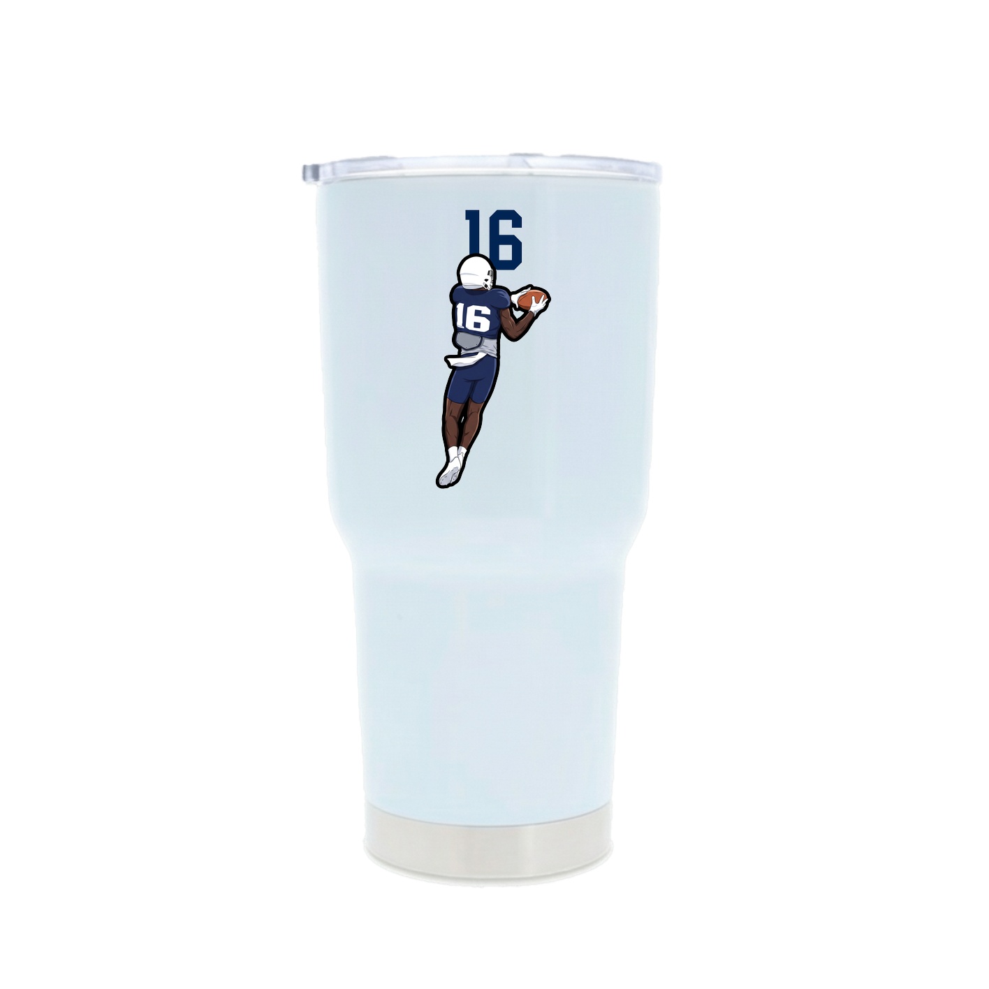 30oz Stainless Steel Tumbler — Number Top in White