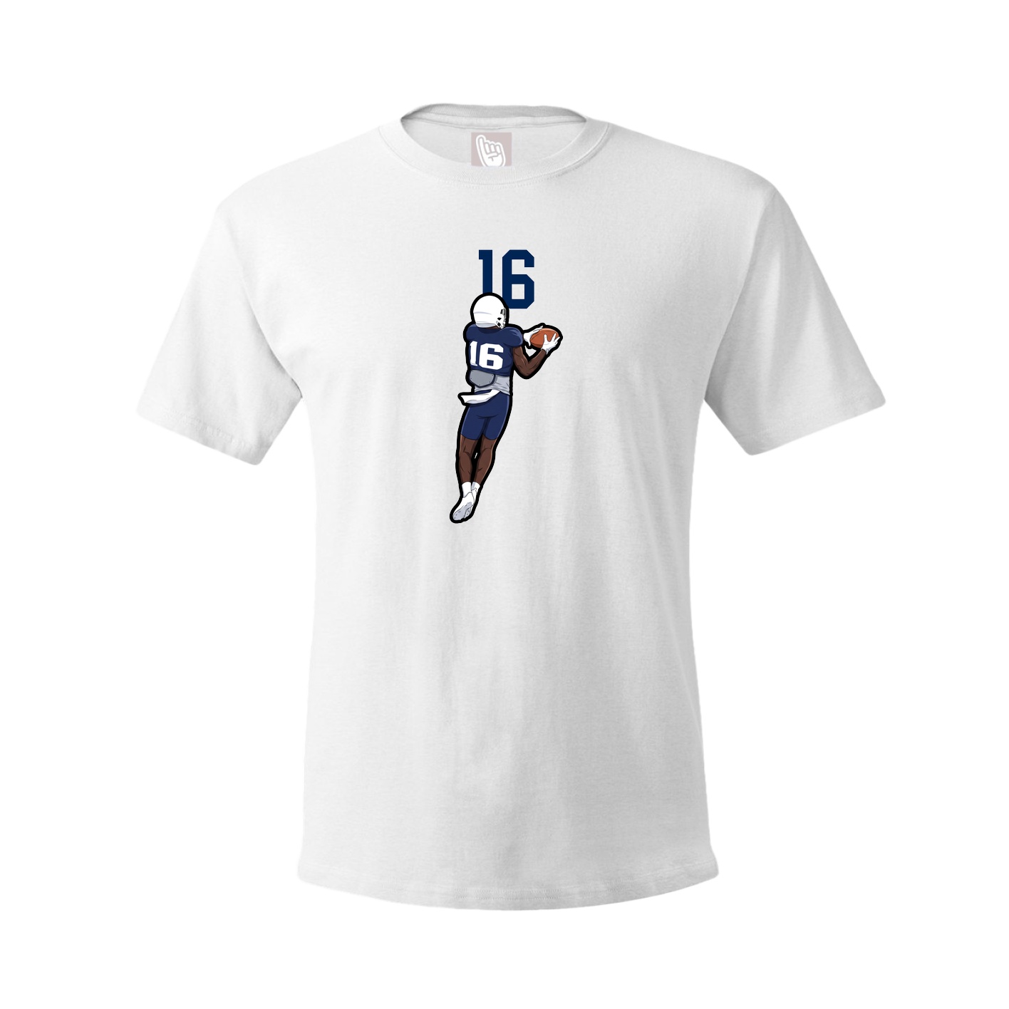 Youth Tee — Number Top in White