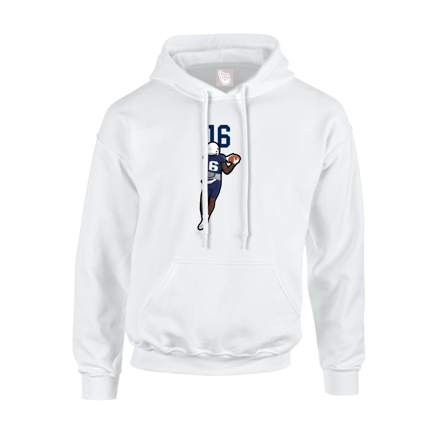 Youth Hoodie — Number Top in White
