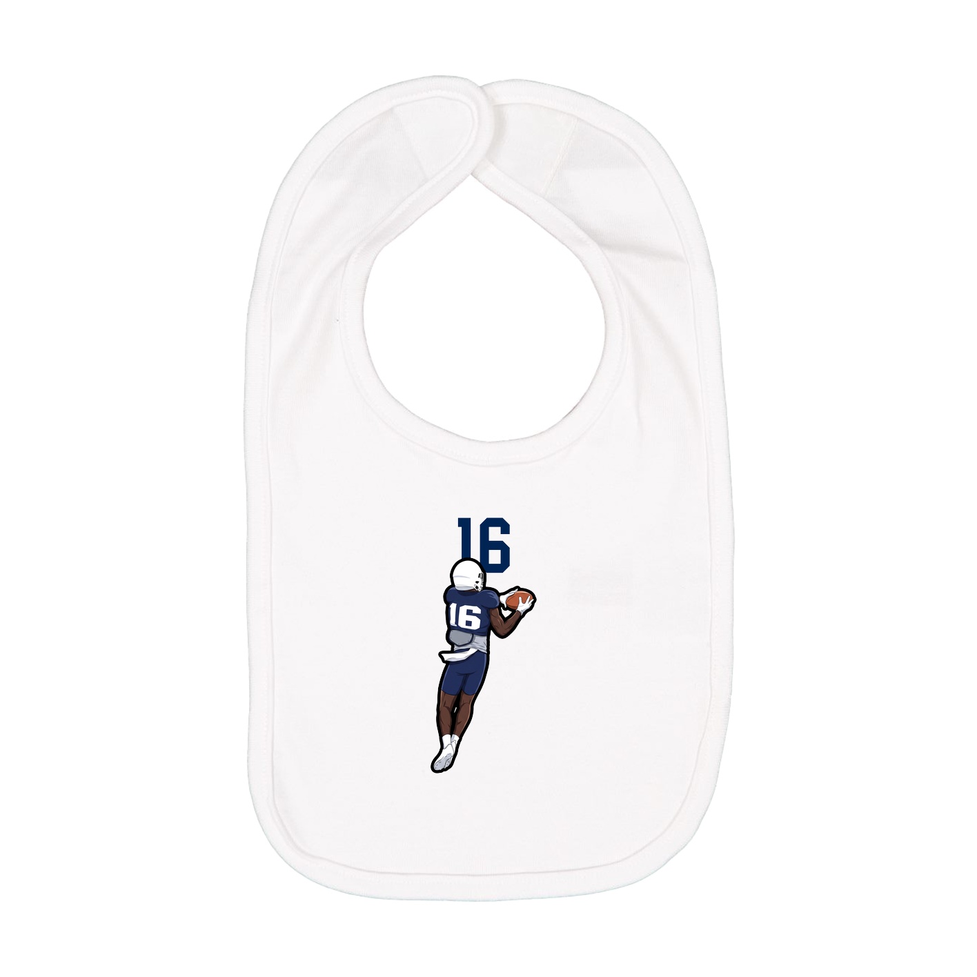 Infant Bib — Number Top in White