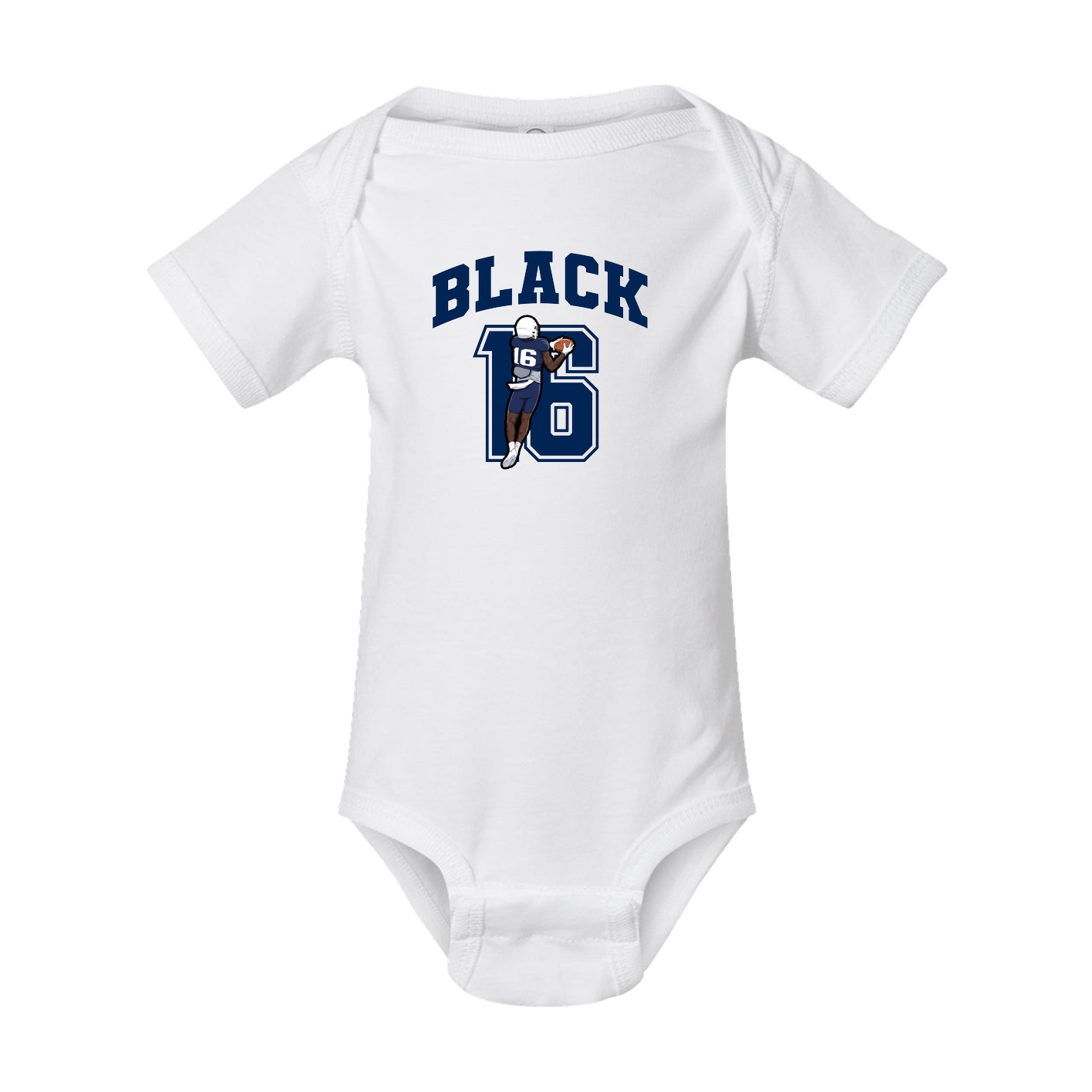 Baby Onesie — Number in White