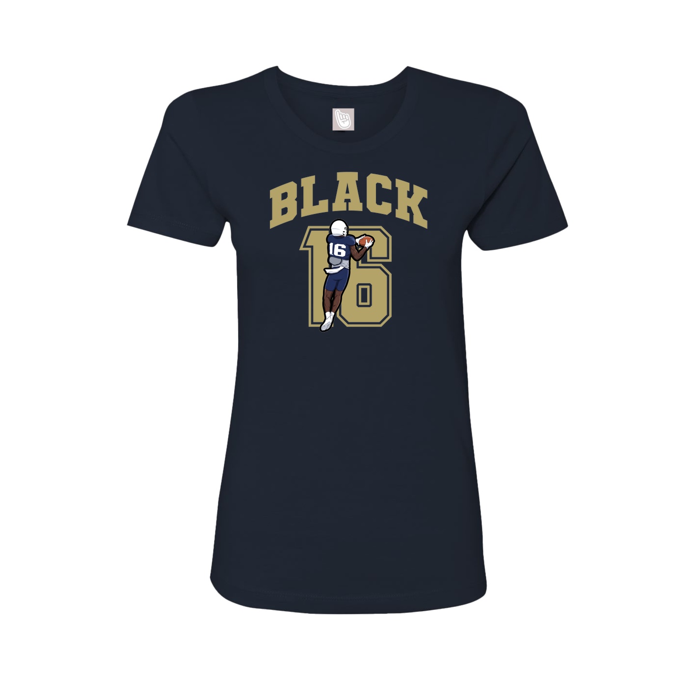 Fitted Women's Tee — Number in Navy
