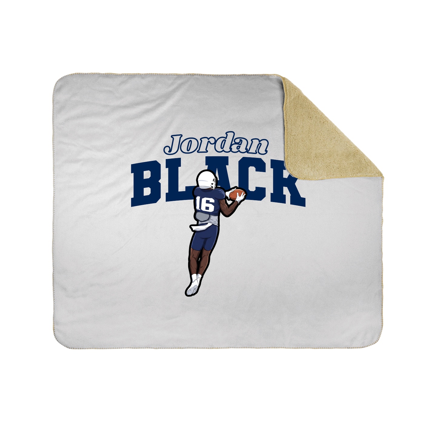 Throw Blanket — Name Arch in White