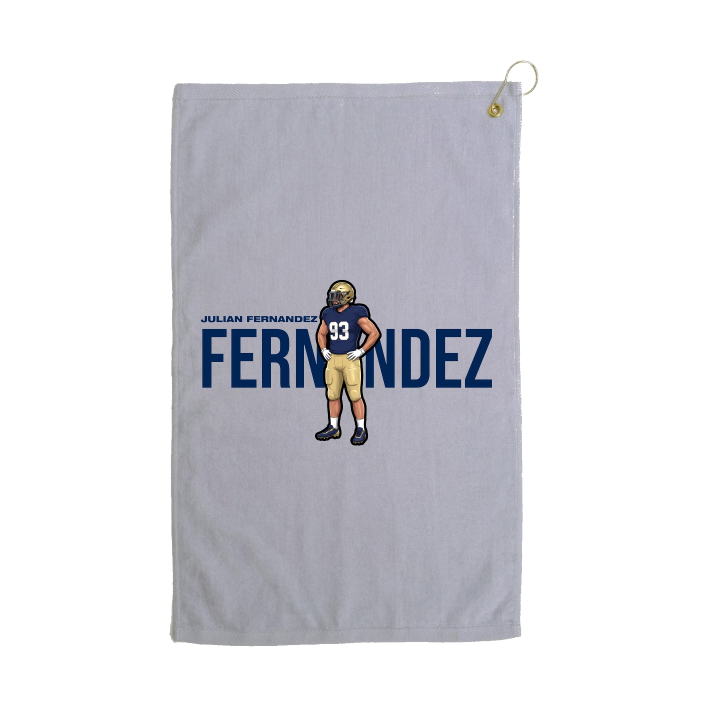 Golf Towel — Player Name in Grey