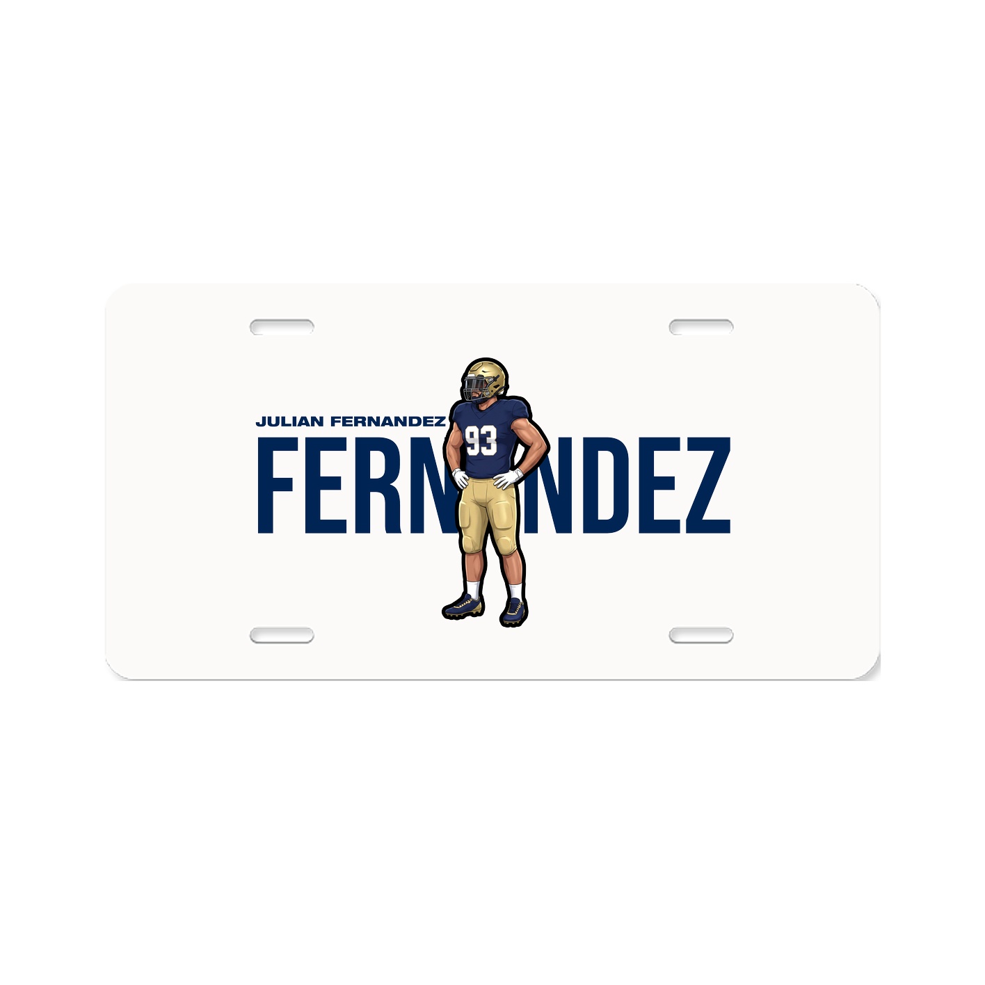 License Plate — Player Name in Classic
