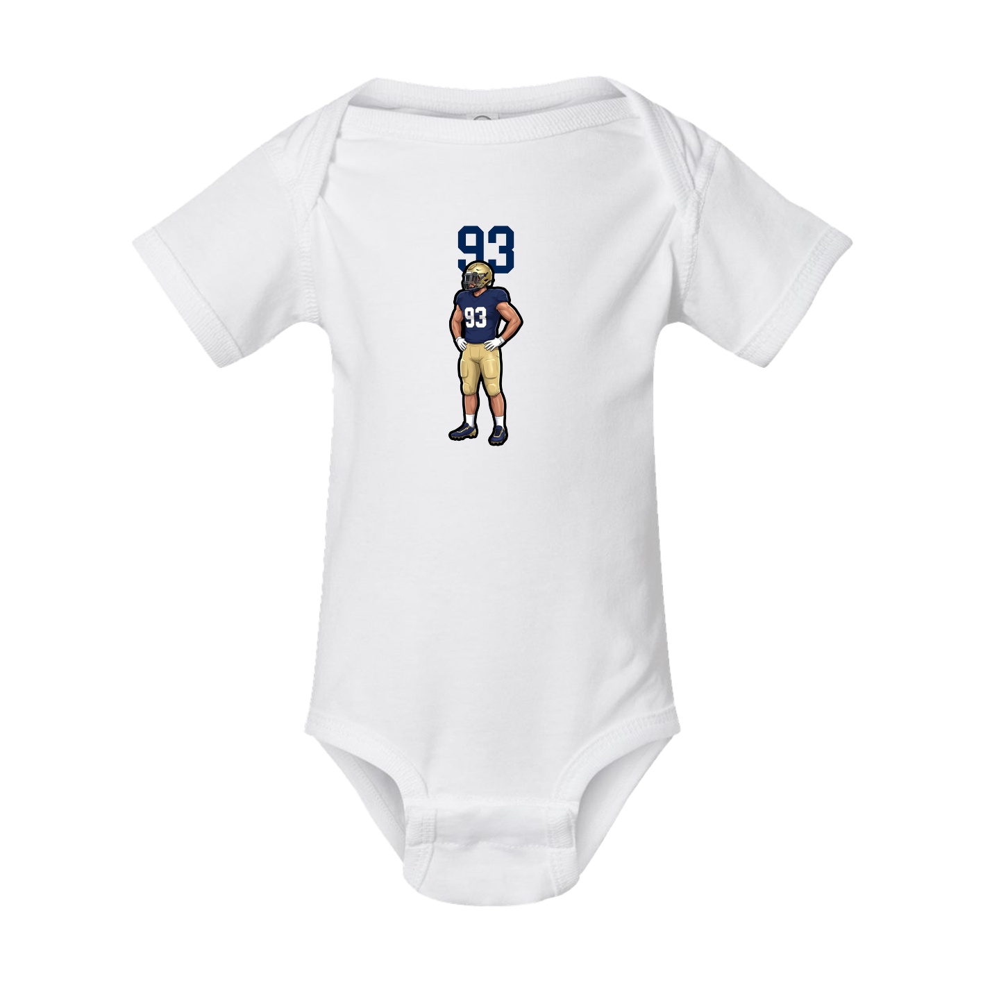 Baby Onesie — Number Top in White