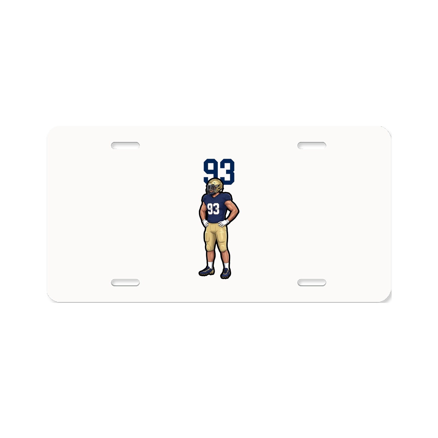 License Plate — Number Top in Classic
