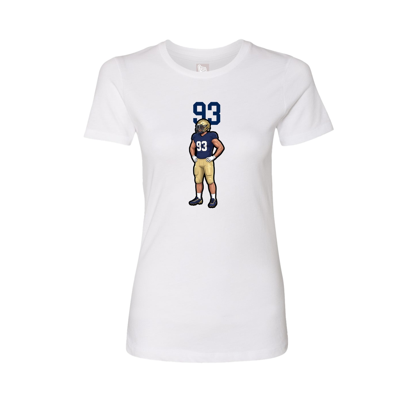 Fitted Women's Tee — Number Top in White