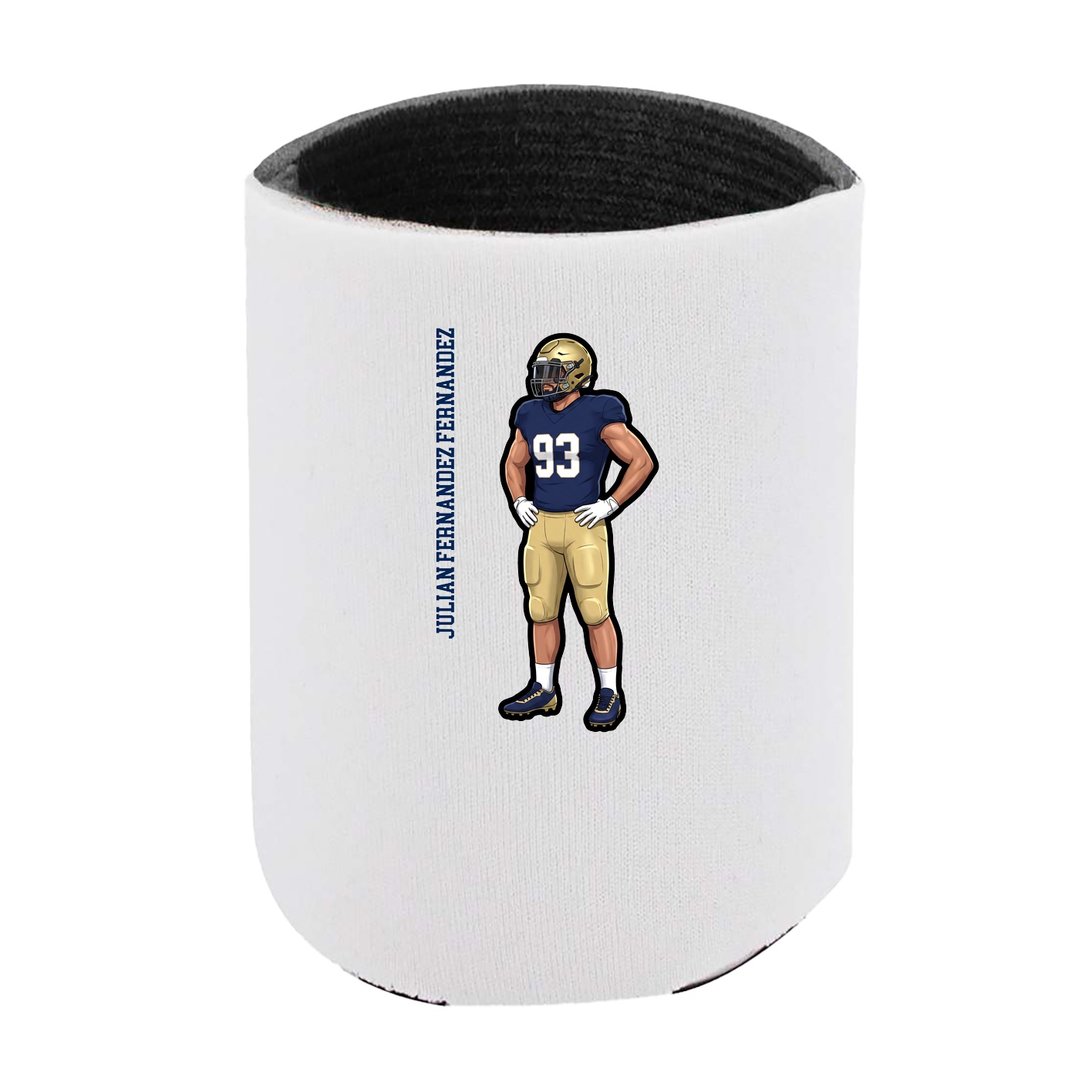 Can Holder — Name Vertical in White