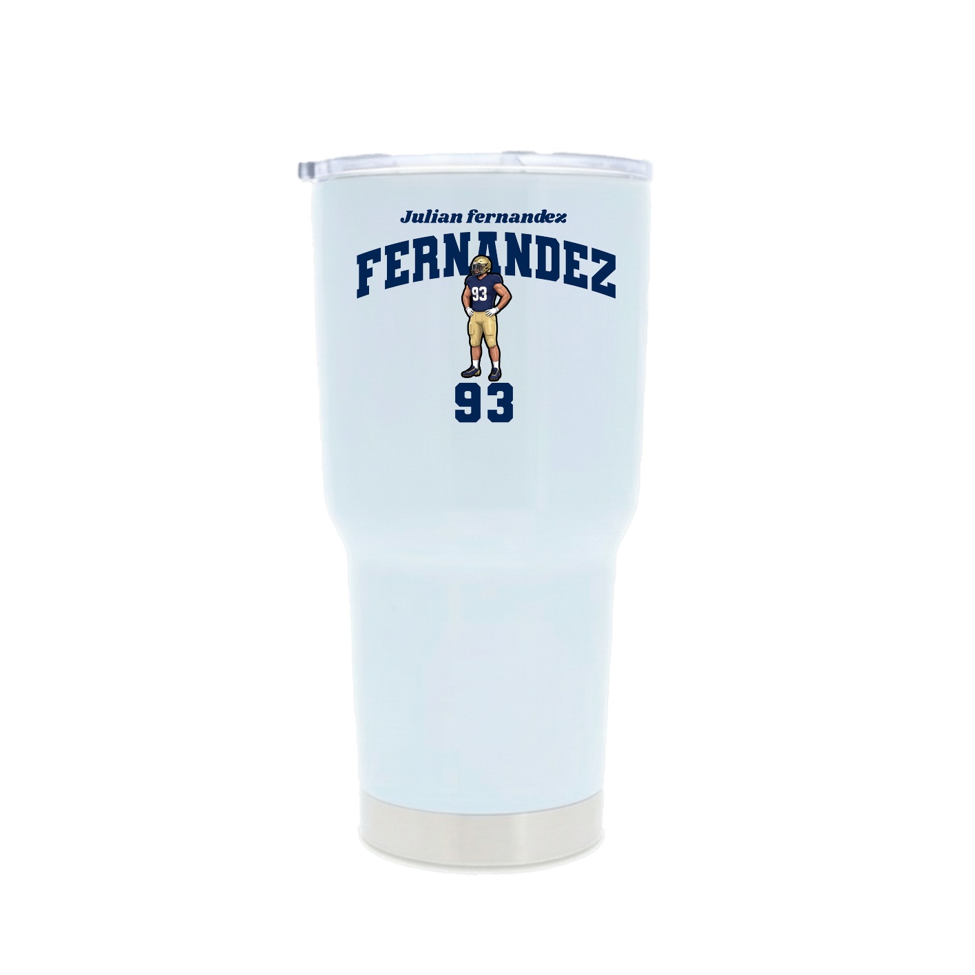 30oz Stainless Steel Tumbler — Signature Arch in White