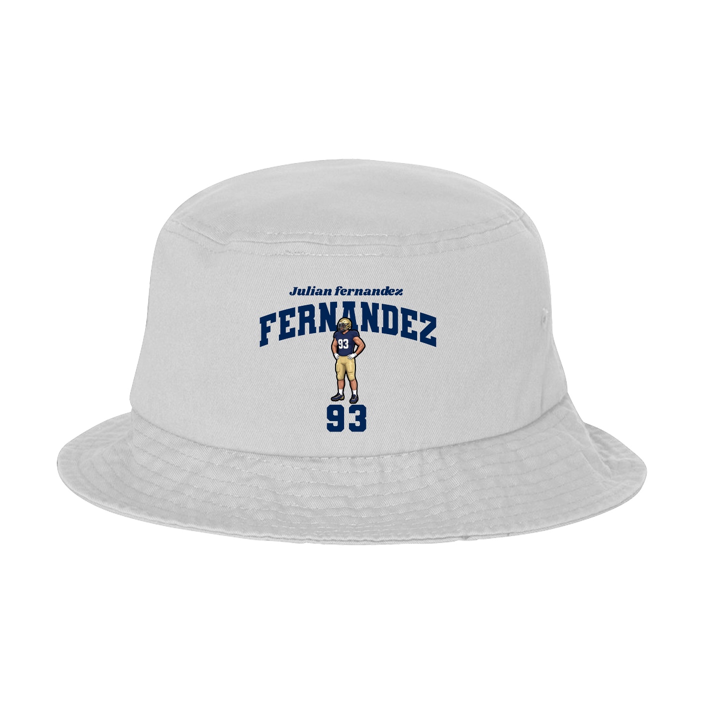 Bucket Cap — Signature Arch in White