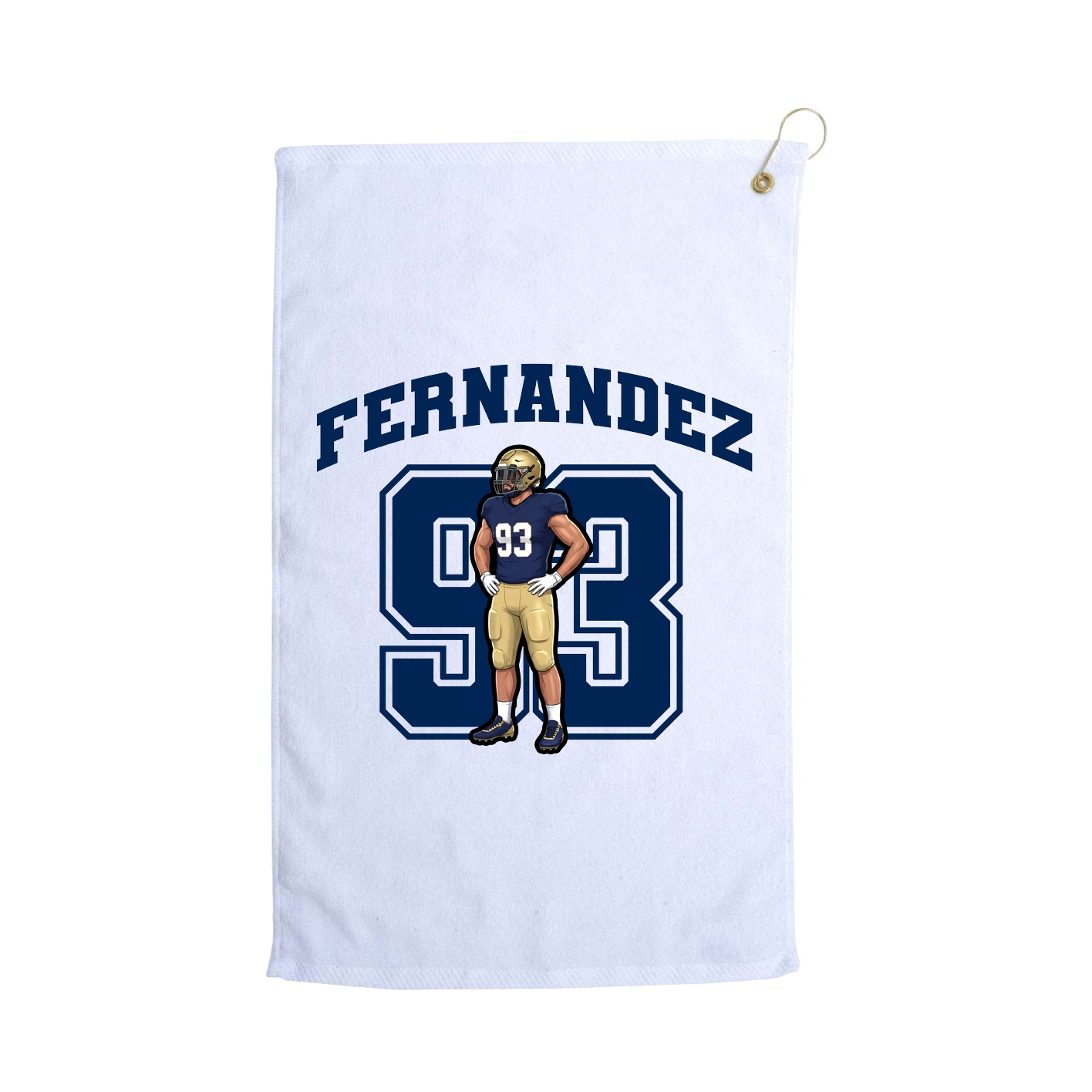 Golf Towel — Number in White
