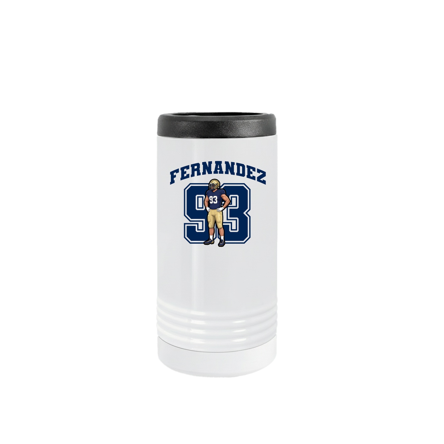 Slim Beverage Holder — Number in White