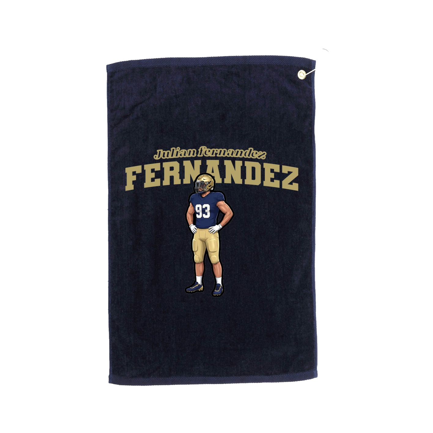 Golf Towel — Name Arch in Navy