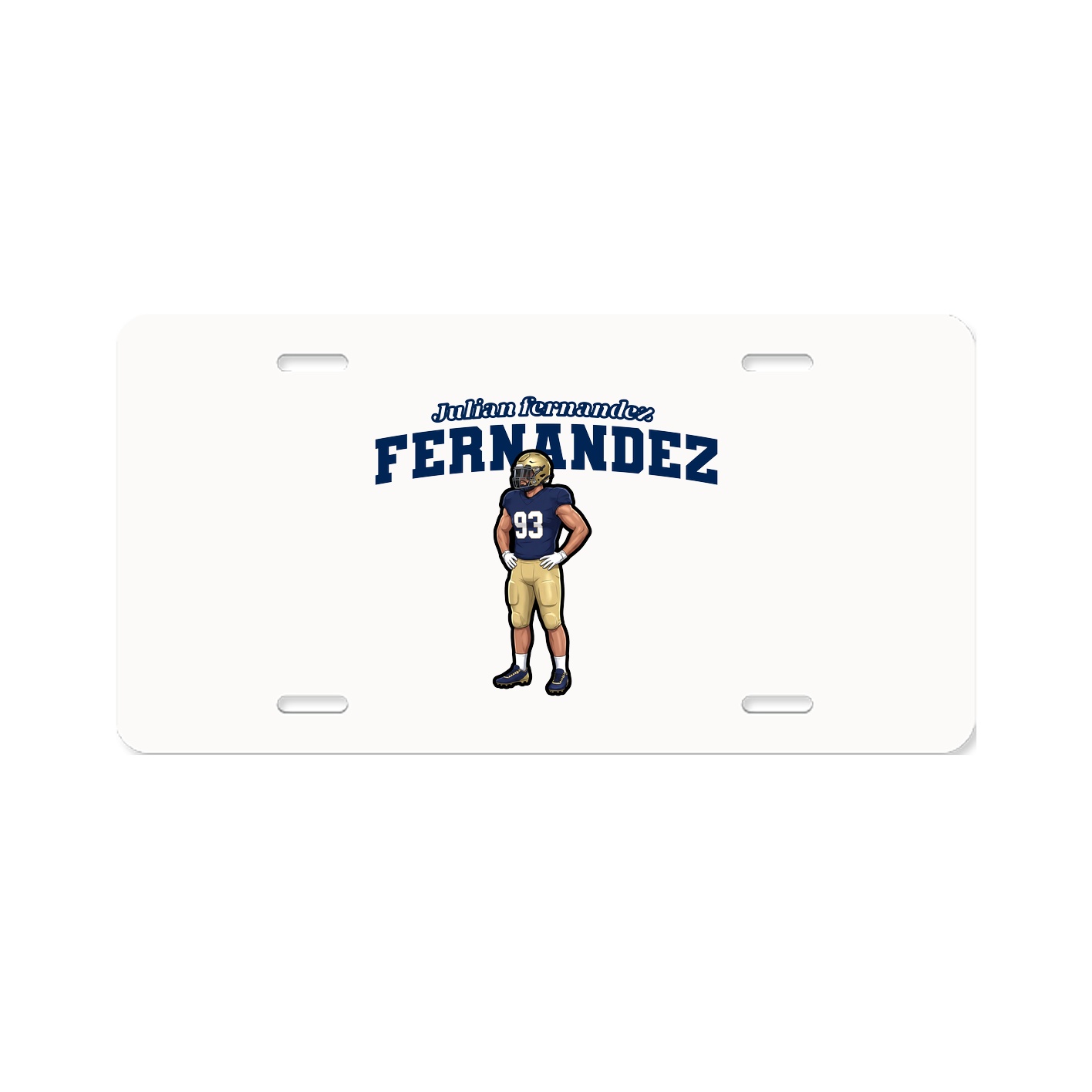 License Plate — Name Arch in Classic