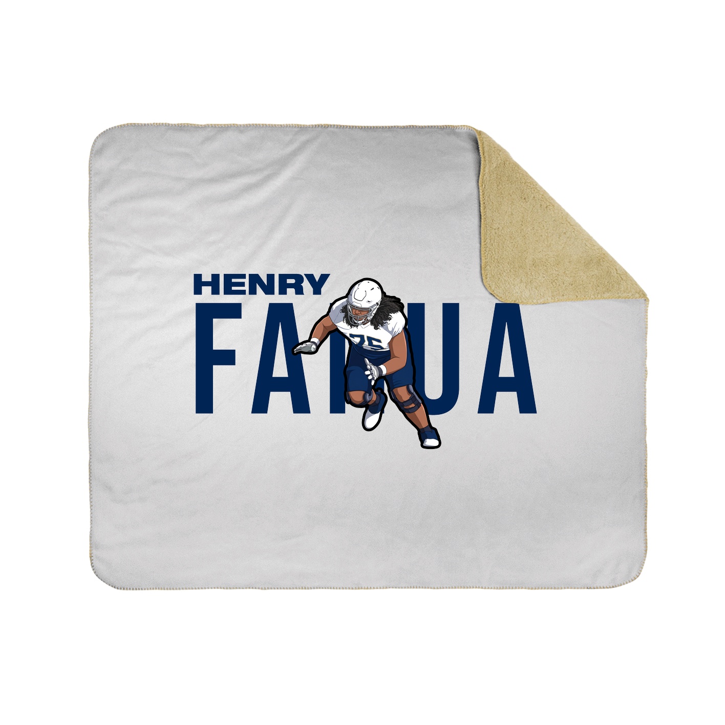Throw Blanket — Player Name in White