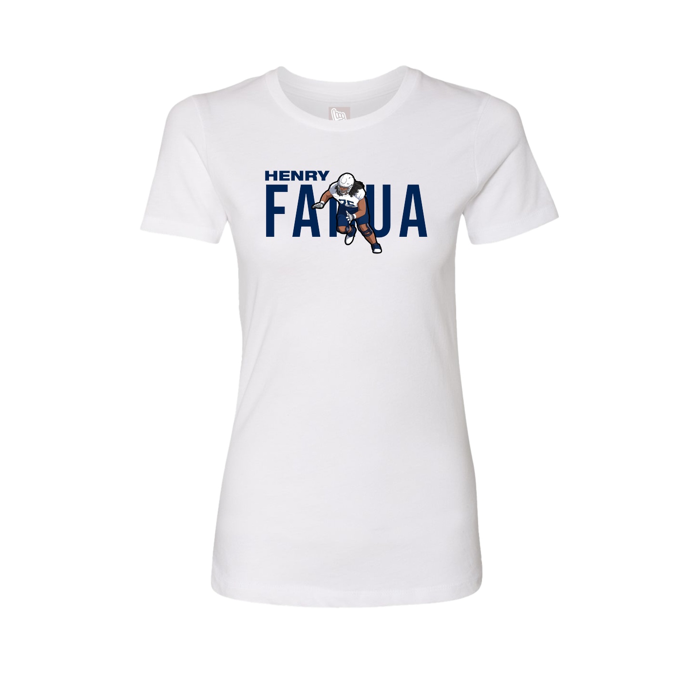 Fitted Women's Tee — Player Name in White