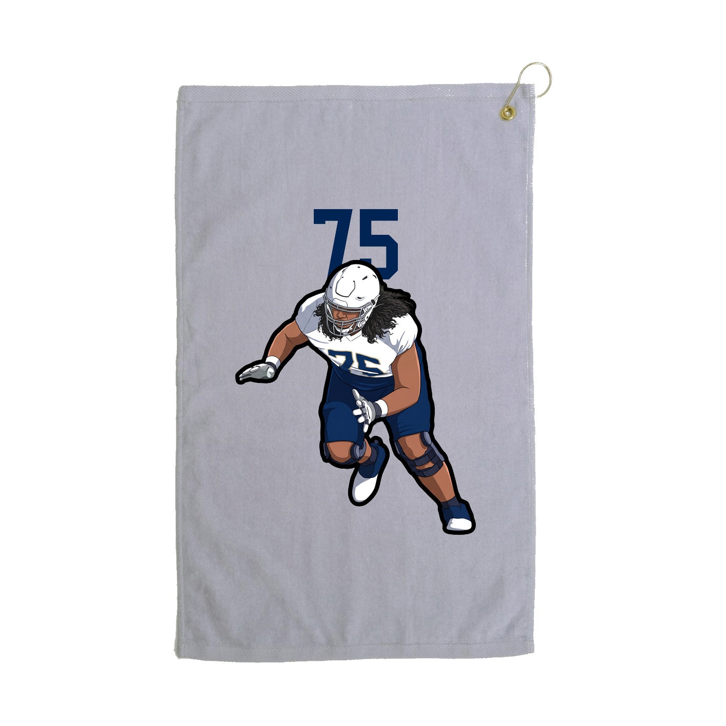 Golf Towel — Number Top in Grey