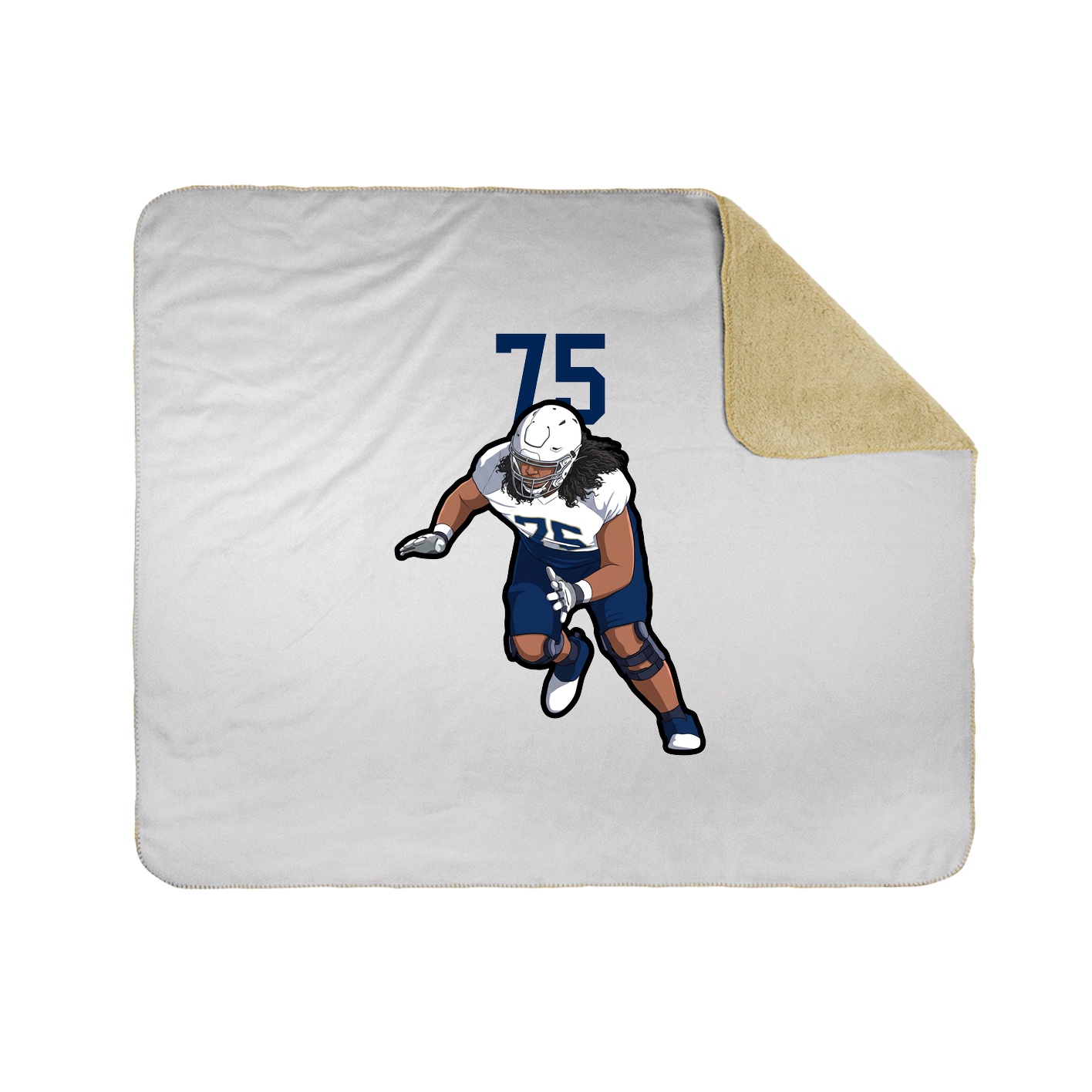 Throw Blanket — Number Top in White