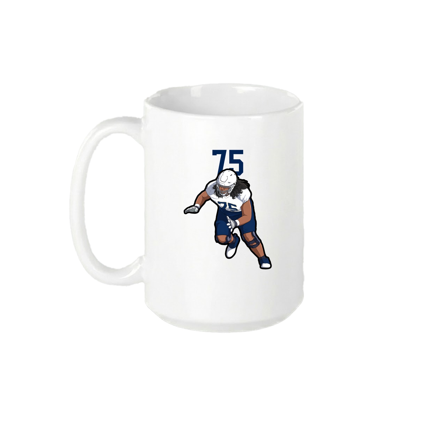 15oz Coffee Mug — Number Top in White