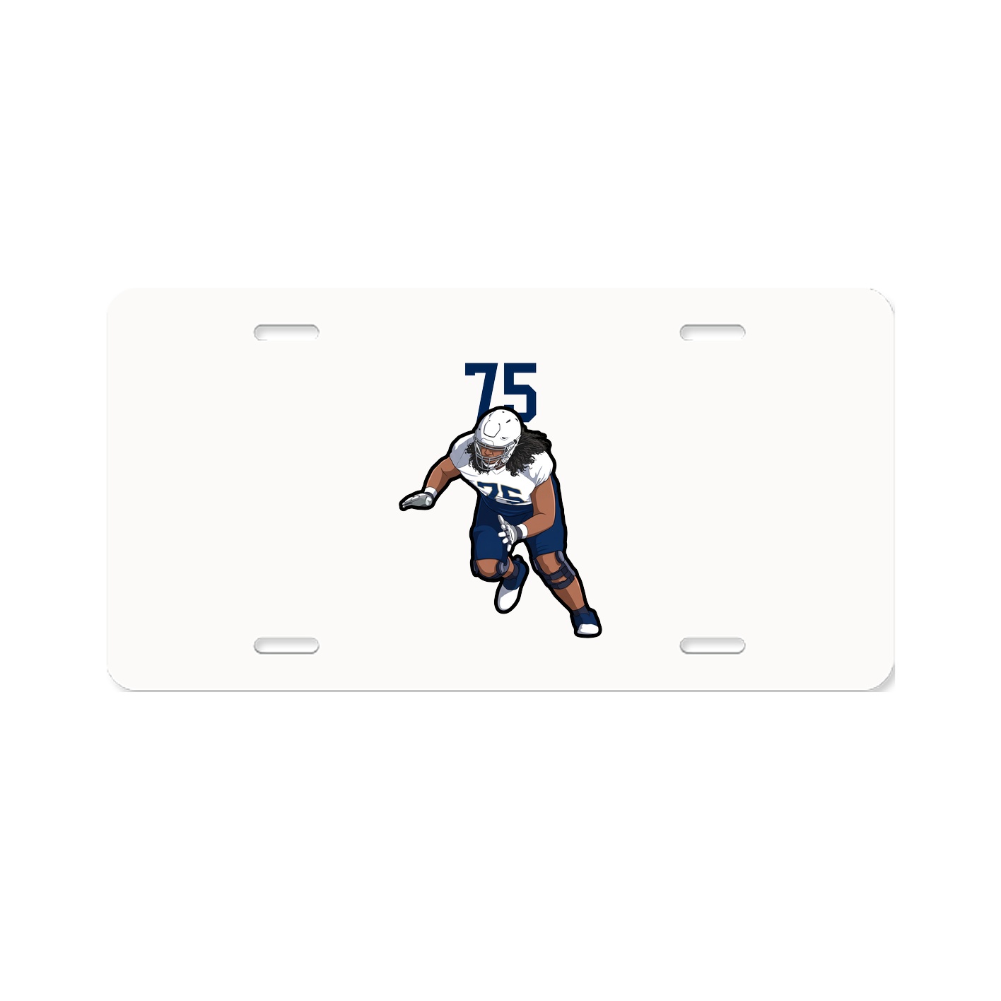 License Plate — Number Top in Classic