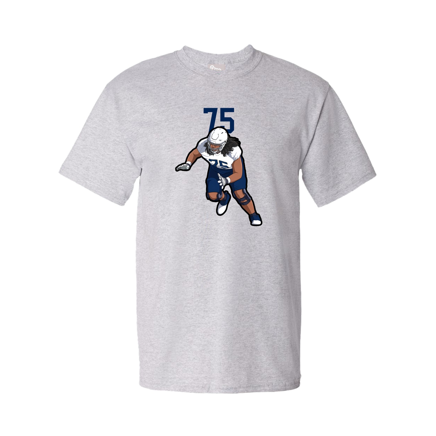 Youth Tee — Number Top in Grey