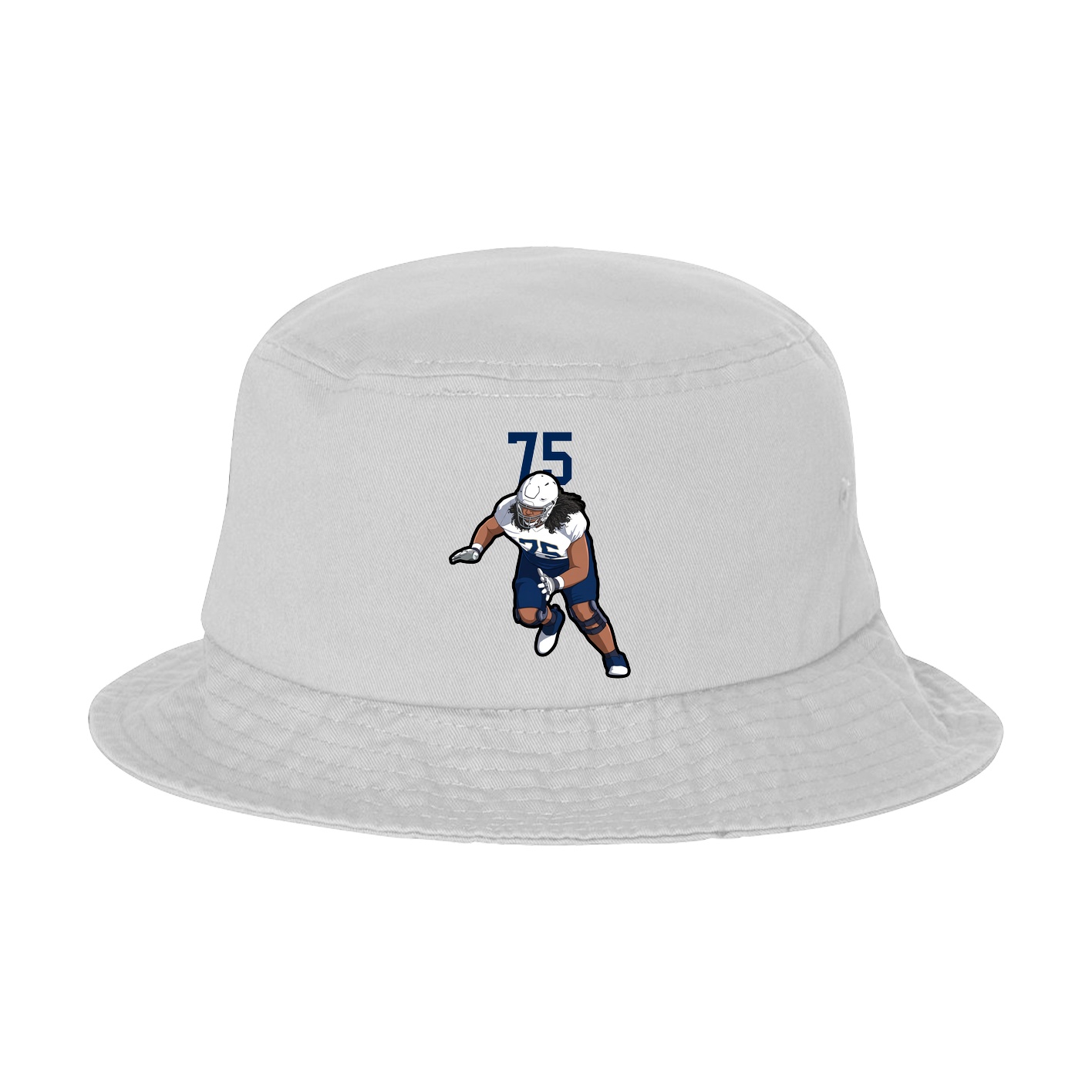 Bucket Cap — Number Top in White